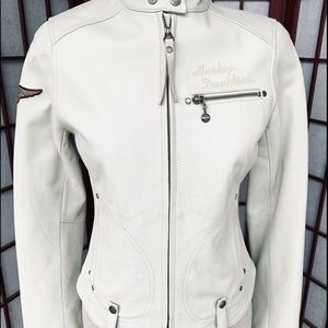 Harley Davidson Leather Jacket - Cream City Eagle